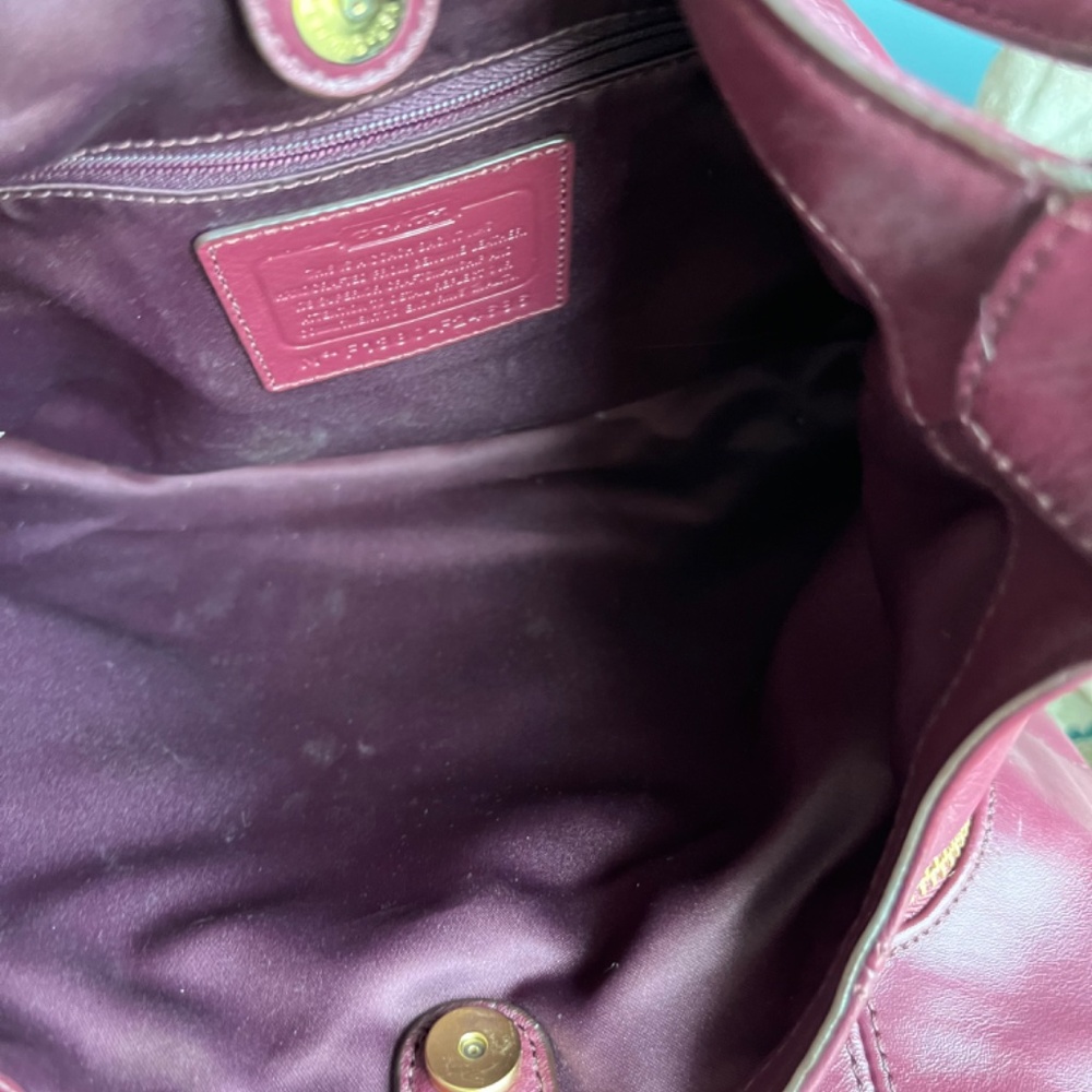 Coach burgundy leather - Picture 8 of 11